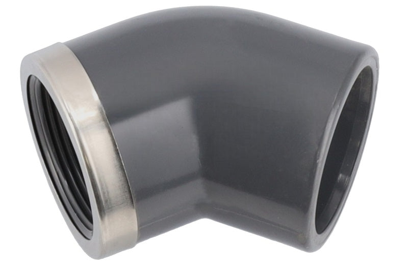 PVC Winkel 45 Grad mit Innengewinde