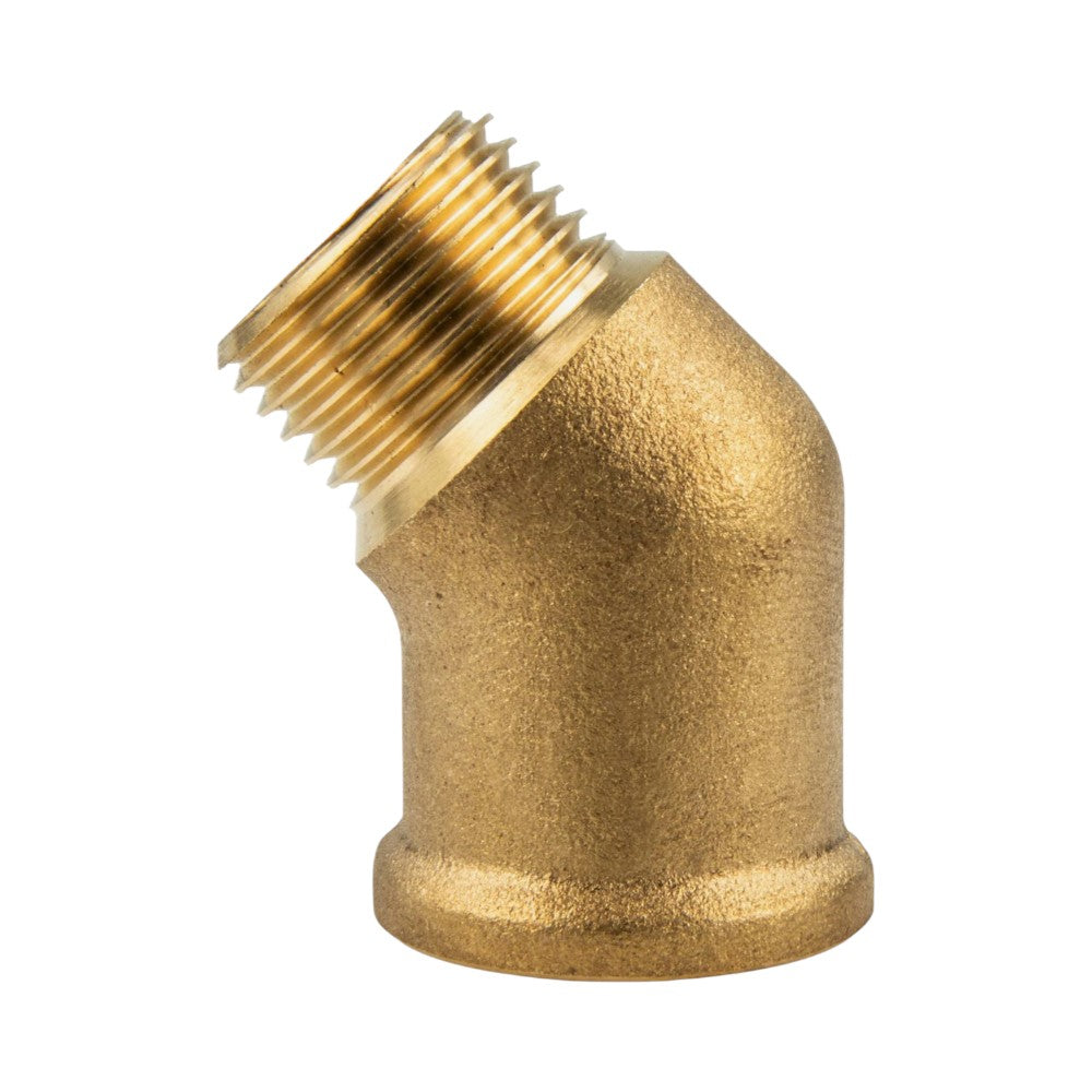 Messing Winkel 45 Grad Innengewinde x Aussengewinde