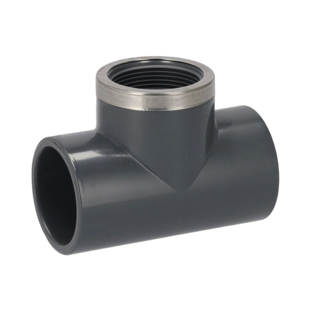 PVC-U T-Stück 90° I 40mm I 1 1/4 Zoll I Klebemuffe I PVC-Roh PVC-U T-Stück 90° I 40mm I 1 1/4 Zoll I Klebemuffe I PVC-Roh