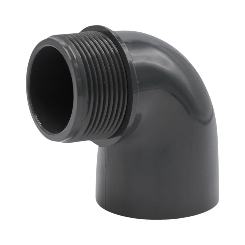 PVC-U Winkel 90 Grad Klebmuffe x Aussengewinde