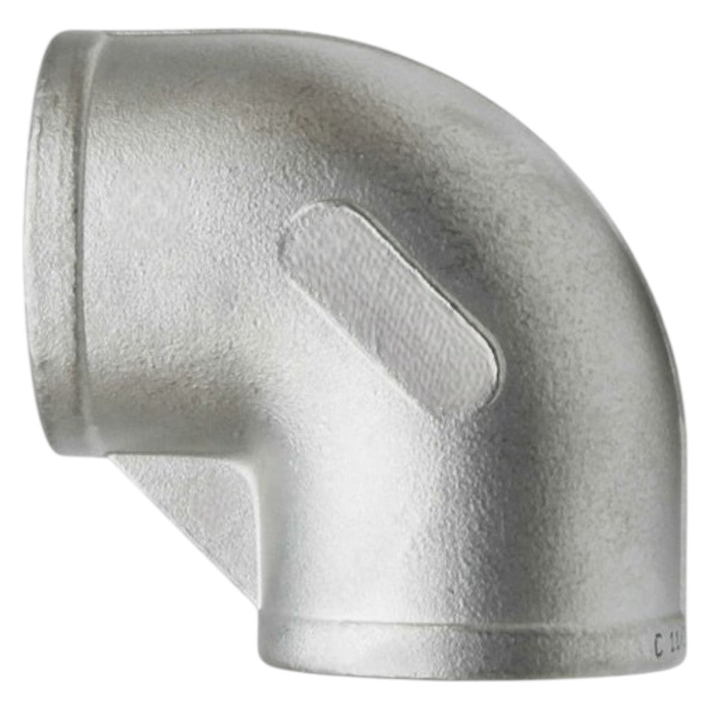 Edelstahl Winkel 90 Grad 2fach Innengewinde