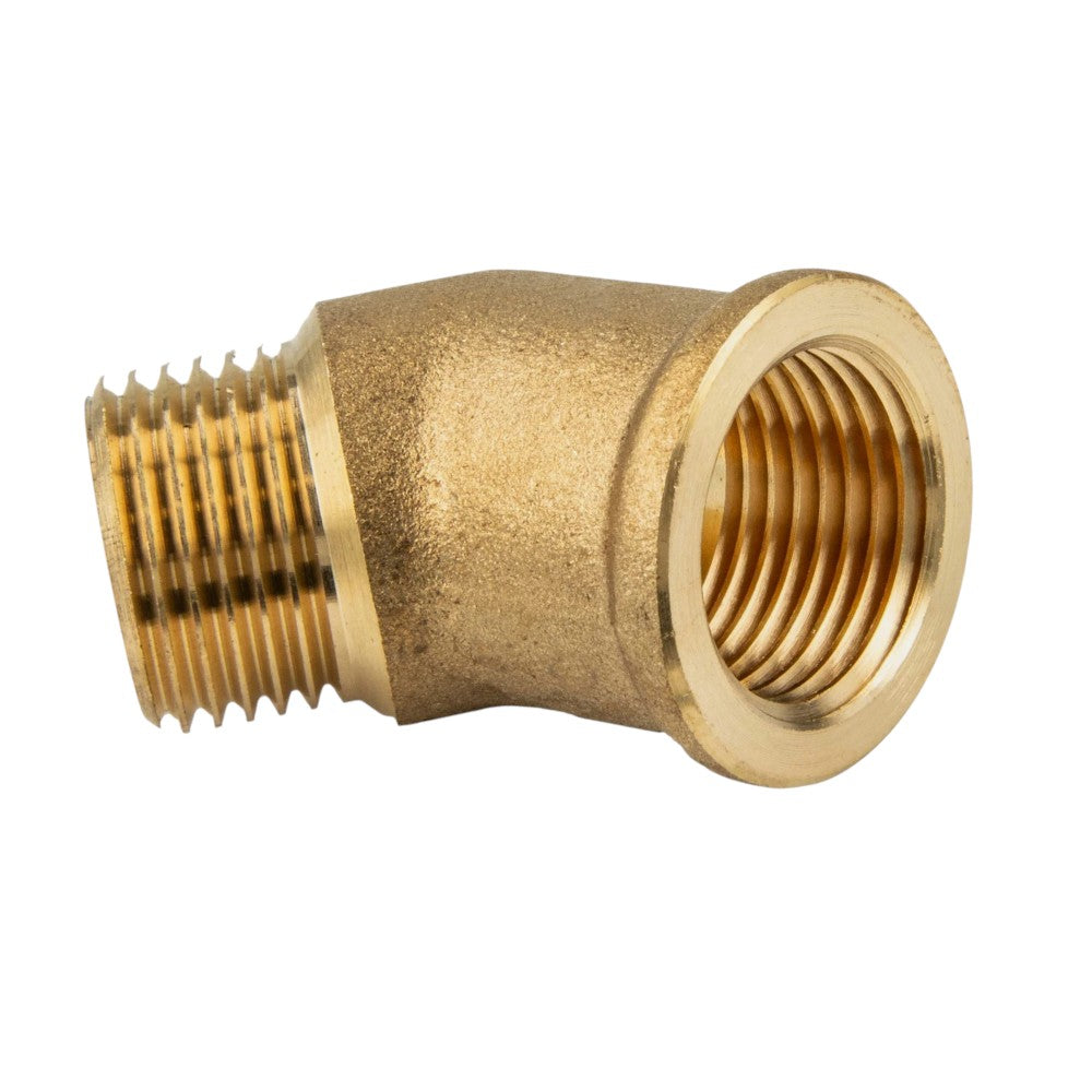 Messing Winkel 45 Grad Innengewinde x Aussengewinde