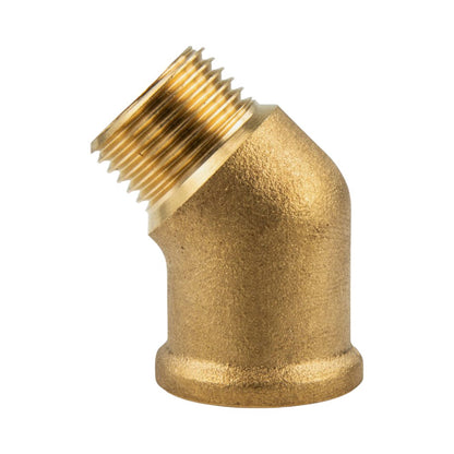 Messing Winkel 45 Grad Innengewinde x Aussengewinde