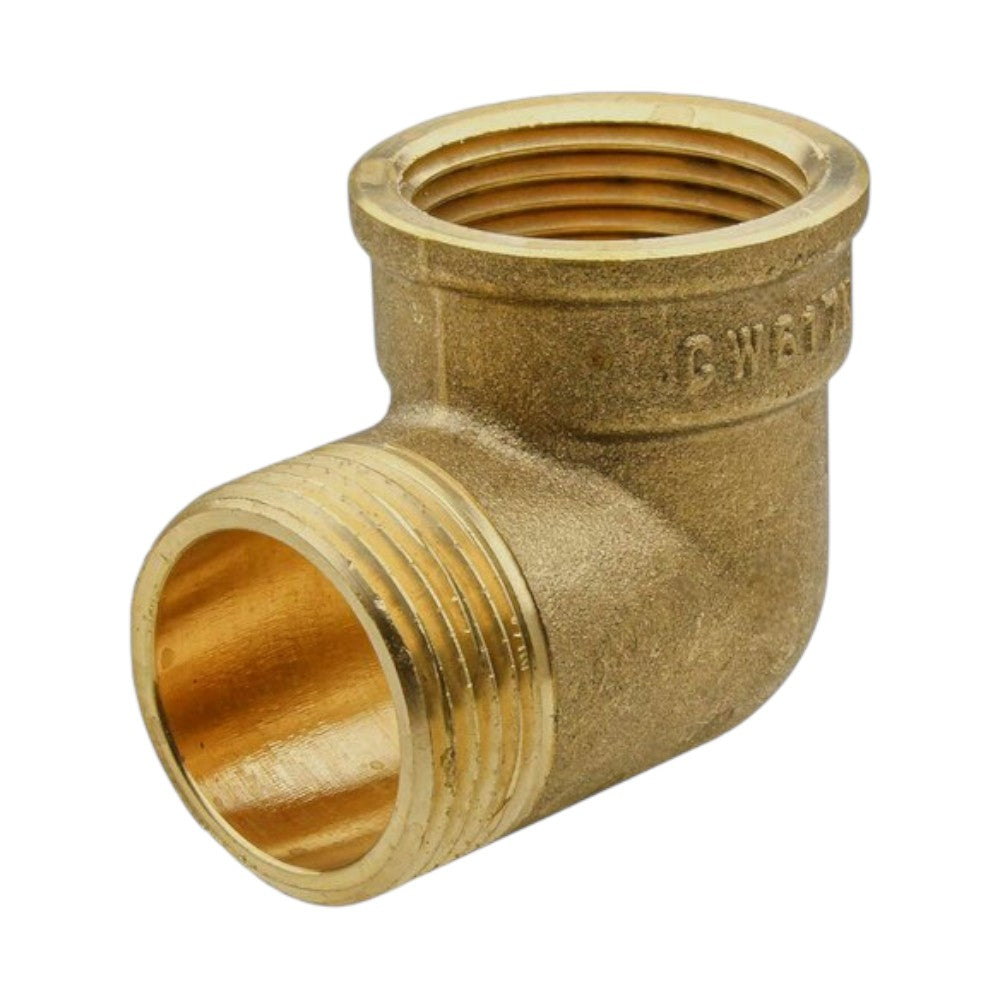 Messing Winkel 90 Grad Innengewinde x Aussengewinde