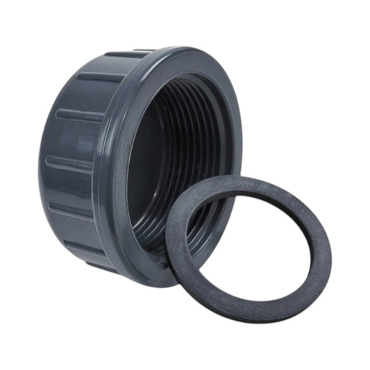PVC-U Gewindekappe mit Dichtung