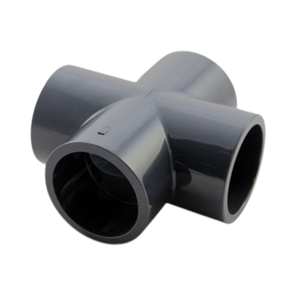 PVC-U Kreuz-Stück, 4fach Klebemuffe