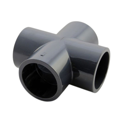 PVC-U Kreuz-Stück, 4fach Klebemuffe