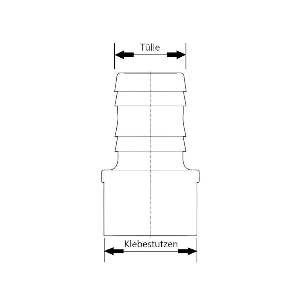 PVC Schlauchtülle Klebestutzen