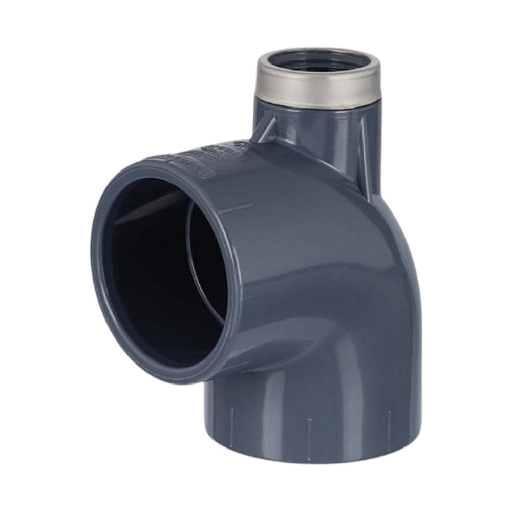 PVC Winkel 90 Grad mit Entleerung Oben